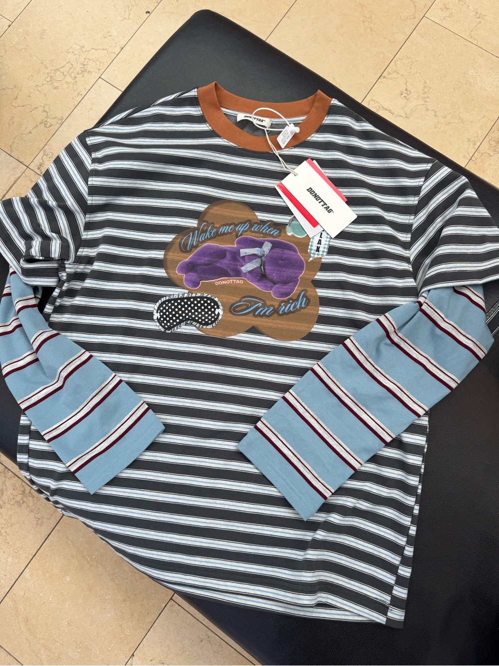 Vintage-Inspired Colorblock Striped Top – New